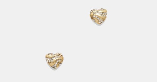 Orecchini guess cuori dorati - orecchini,